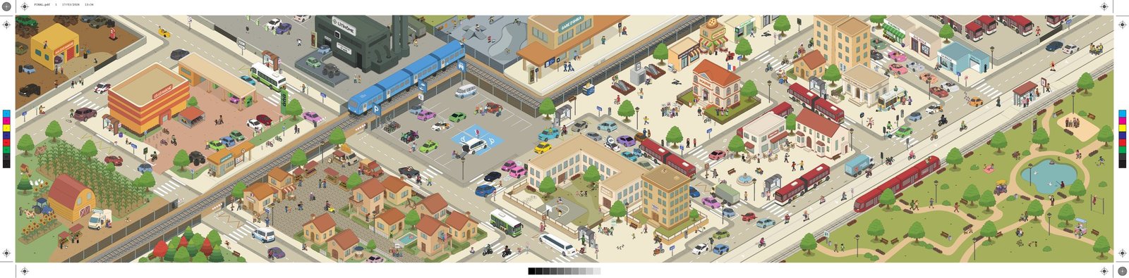 Illustration de la fresque Fresquô : un paysage urbain et périurbain à explorer